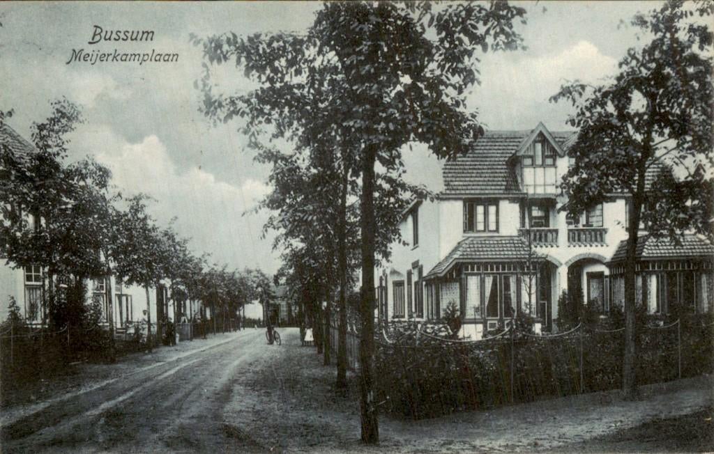 Bussum - Meijerkamplaan - Straatzicht, Ophalen of Verzenden, Voor 1920, Gelopen, Noord-Holland
