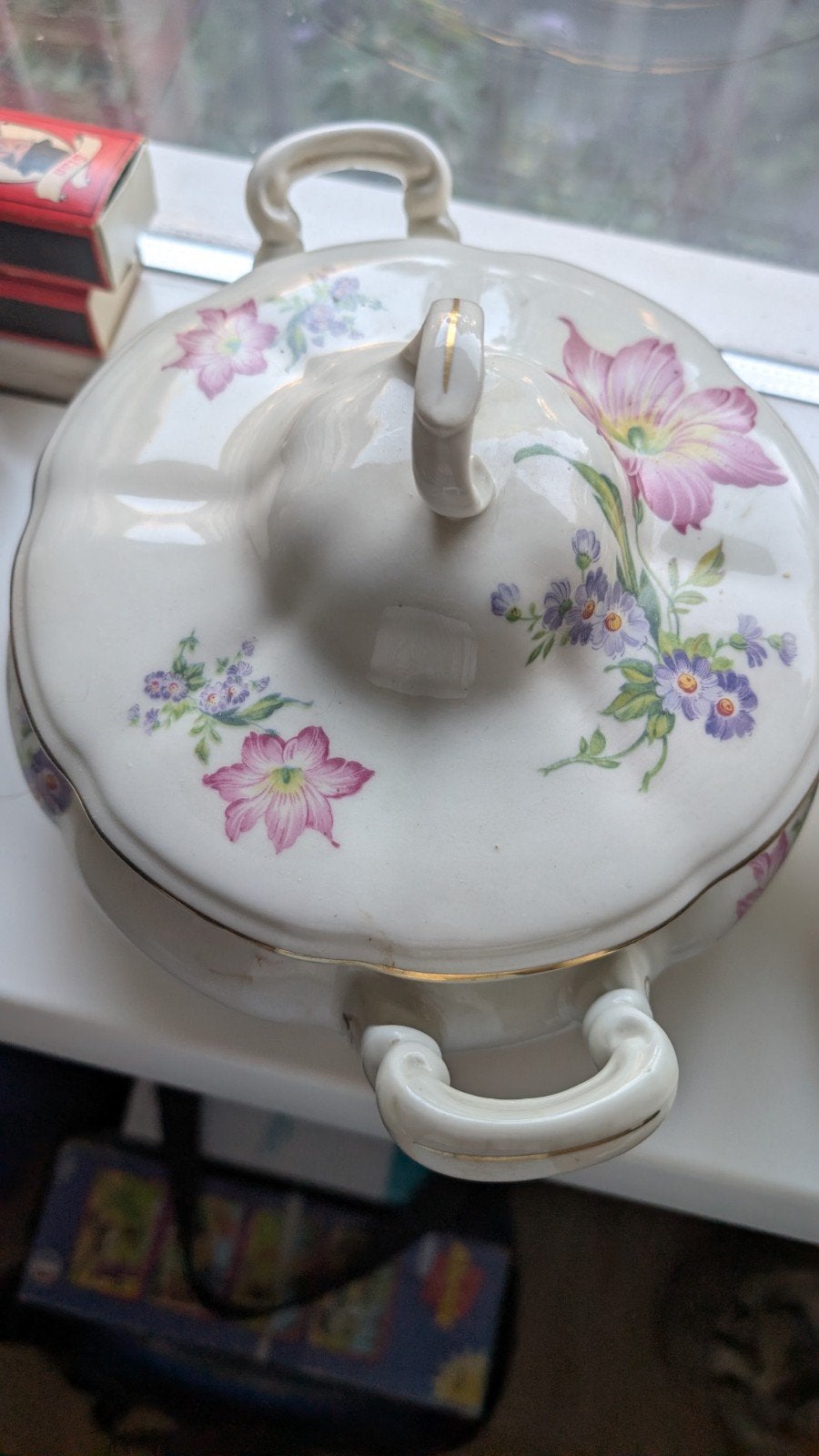Vintage Soepterrine met Bloemmotief - Made in Poland, Ophalen