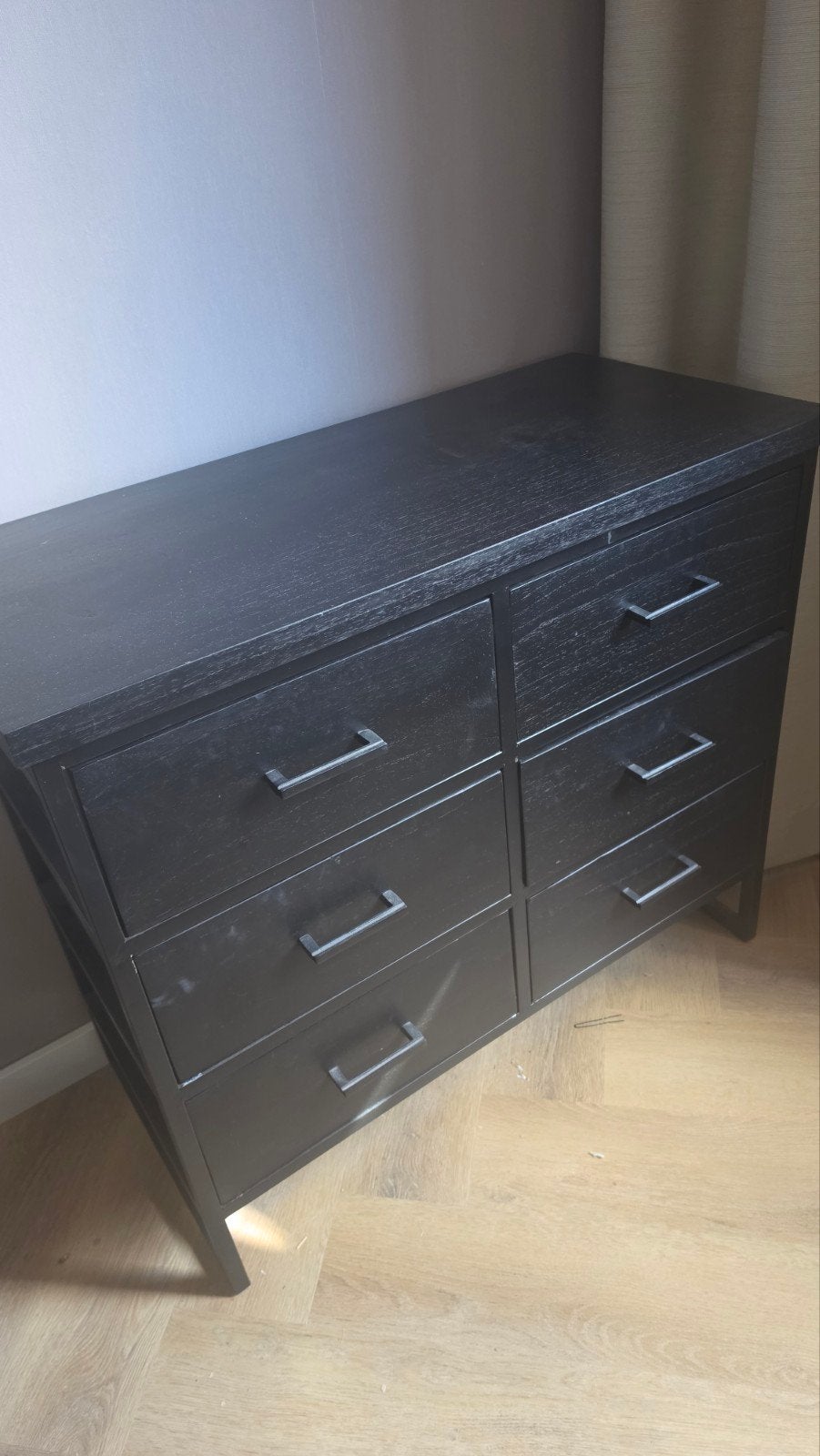 Ladekast Gijs - Zwart - 74,5x85x40 cm, Huis en Inrichting, Ophalen, Gebruikt, 5 laden of meer, 50 tot 100 cm