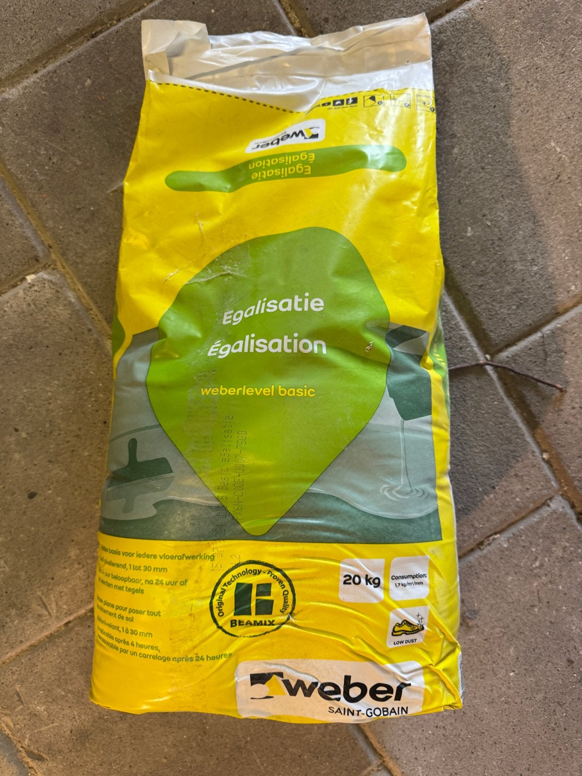 Weber Egalisatie Weberlevel Basic 20 kg, Doe-het-zelf en Verbouw, Ophalen, Nieuw