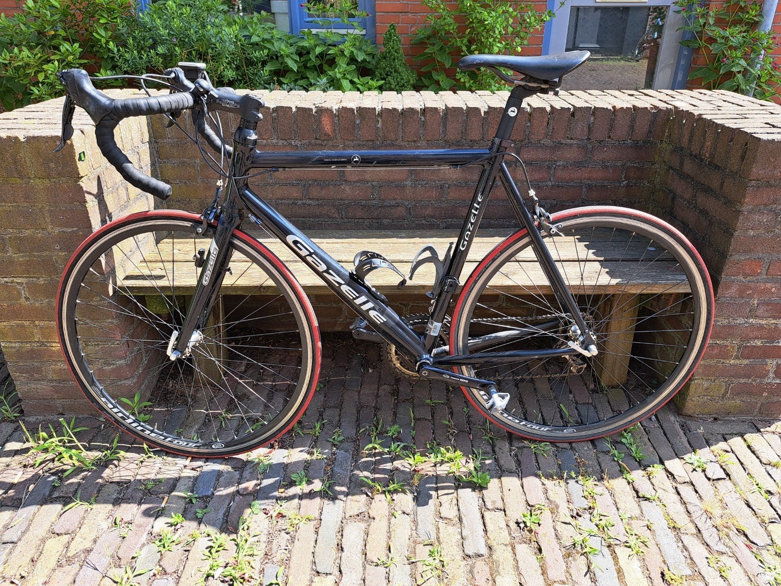 Gazelle racefiets - Zwart-Shimano 105 - 27 versnellingen, Ophalen, 28 inch, Gebruikt, 57 tot 61 cm