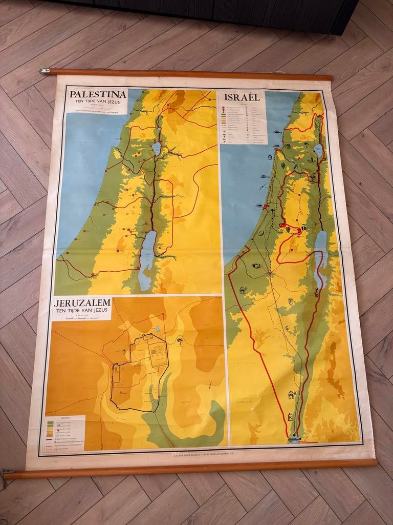 Oude schoolplaten: Palestina, Israël en Tabernakel, Ophalen of Verzenden, Geschiedenis