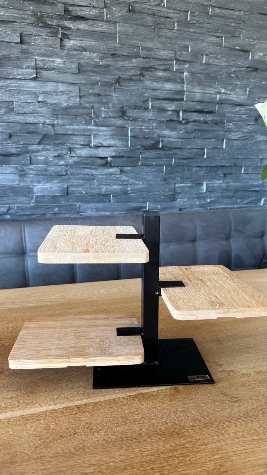 Gusta etagere van bamboe en metaal, Ophalen, Hout, Meerkleurig, Zo goed als nieuw