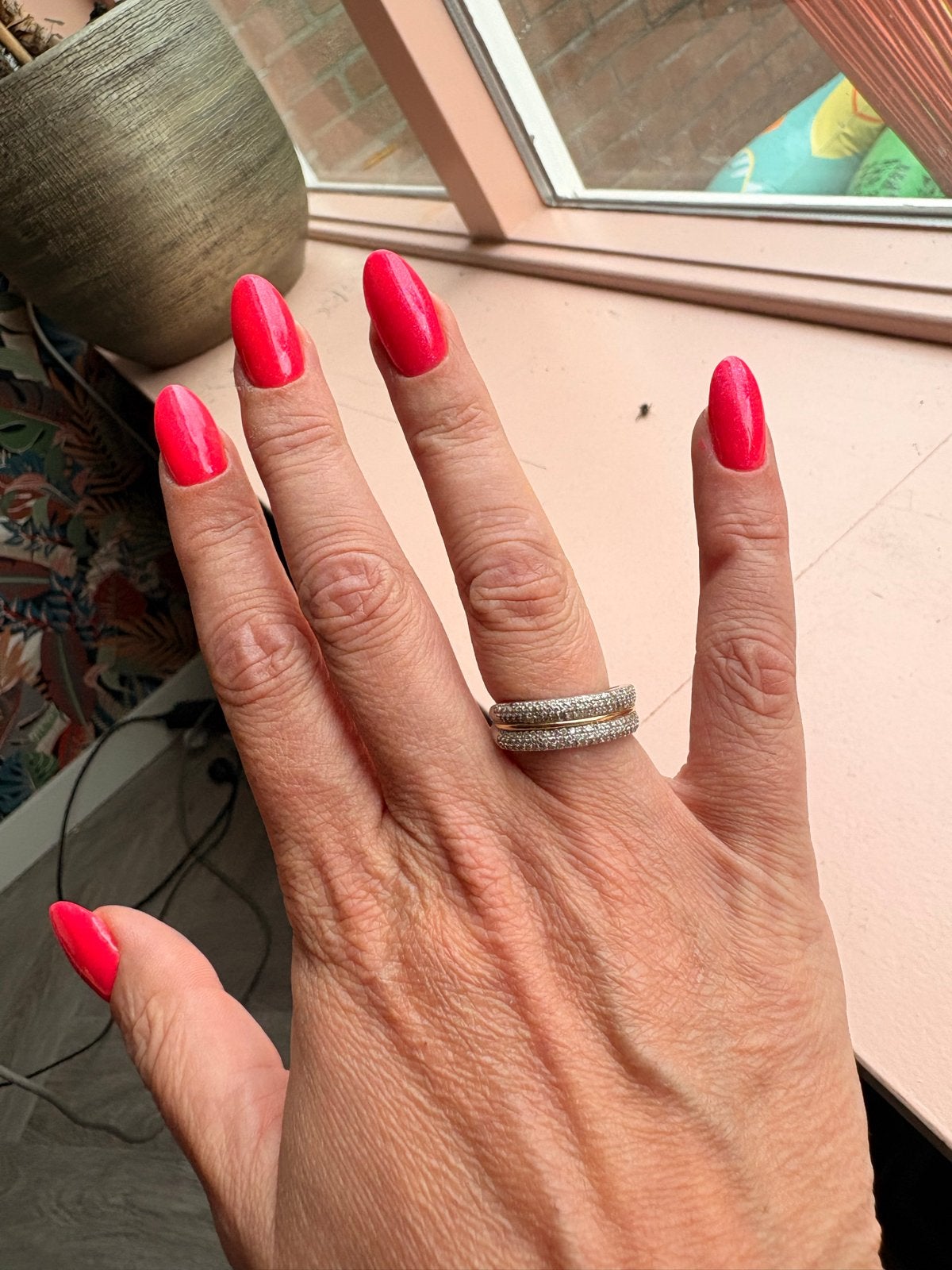 Siebel Juweliers ring met diamanten, Ophalen, Zo goed als nieuw, 17 tot 18, Dame of Heer