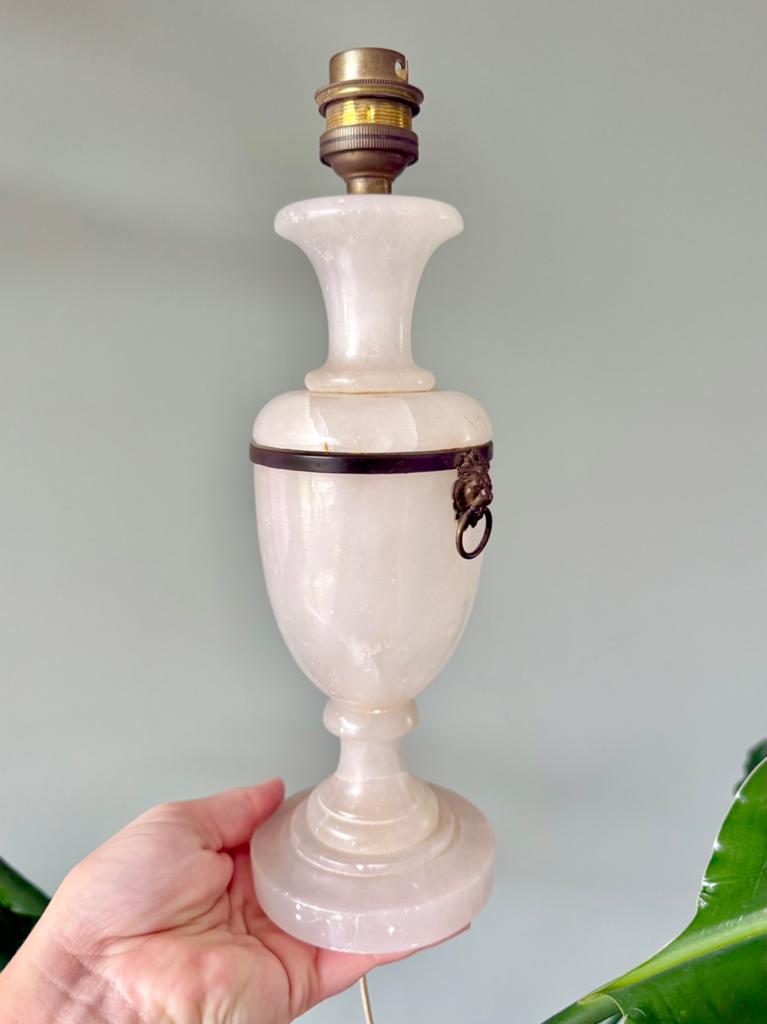 Vintage albast lampenvoet tafellamp messing leeuwen, Huis en Inrichting, Ophalen of Verzenden, Gebruikt