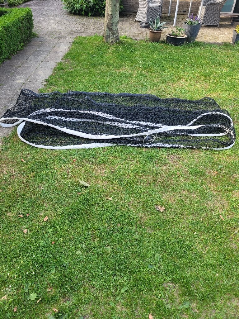 Tennisnet 12,7x1,07m - zwart, Gebruikt, Overige typen, L3, Ophalen