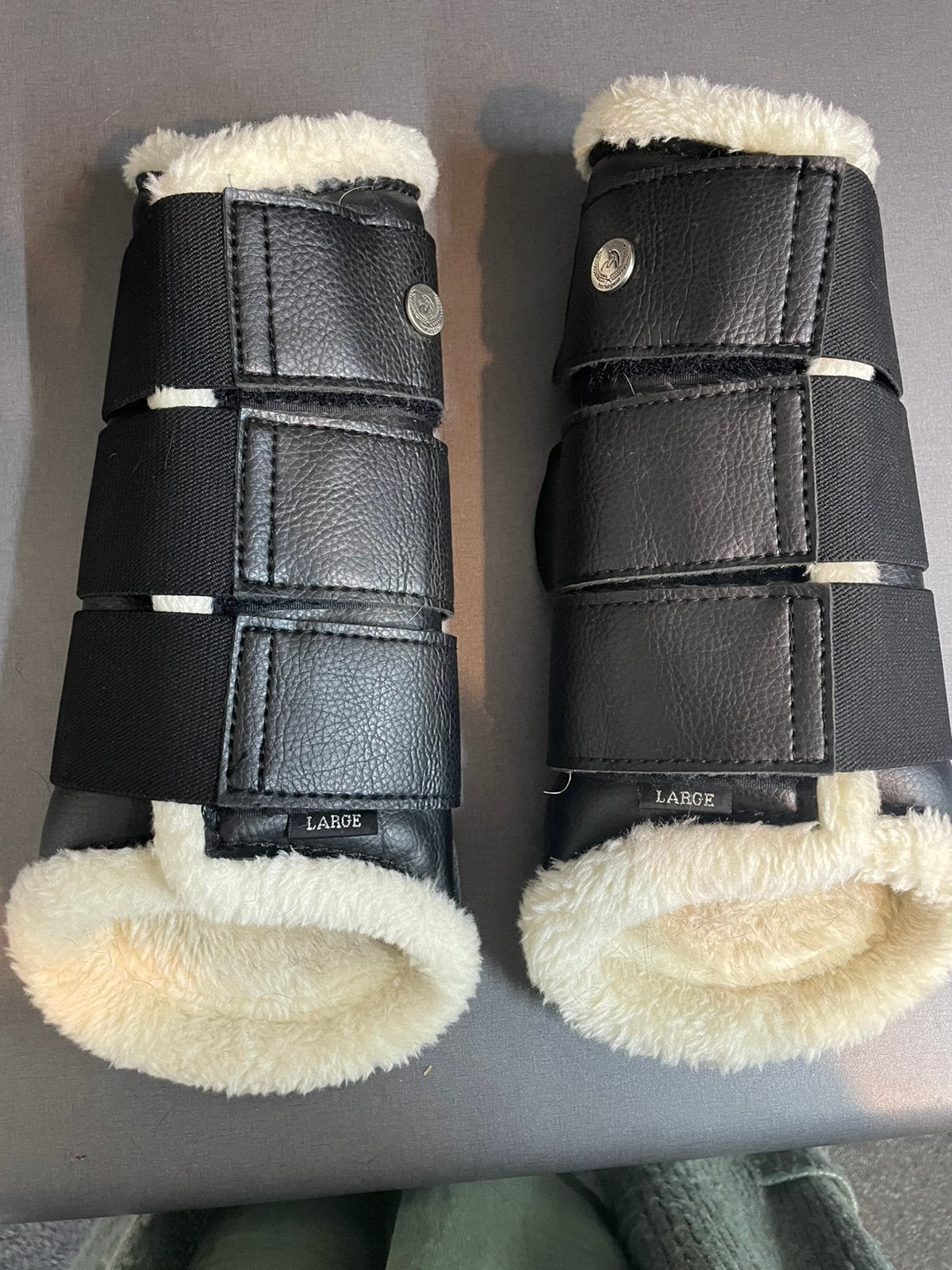Horsegear peesbeschermers voor, large, zwart, Dieren en Toebehoren, Paarden en Pony's | Beschermers, Ophalen of Verzenden, Zo goed als nieuw
