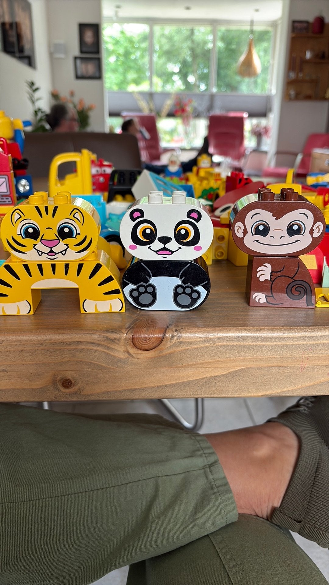 Lego Duplo Aap en Panda Figuren, Gebruikt, Overige thema's, Ophalen of Verzenden, Minifiguur