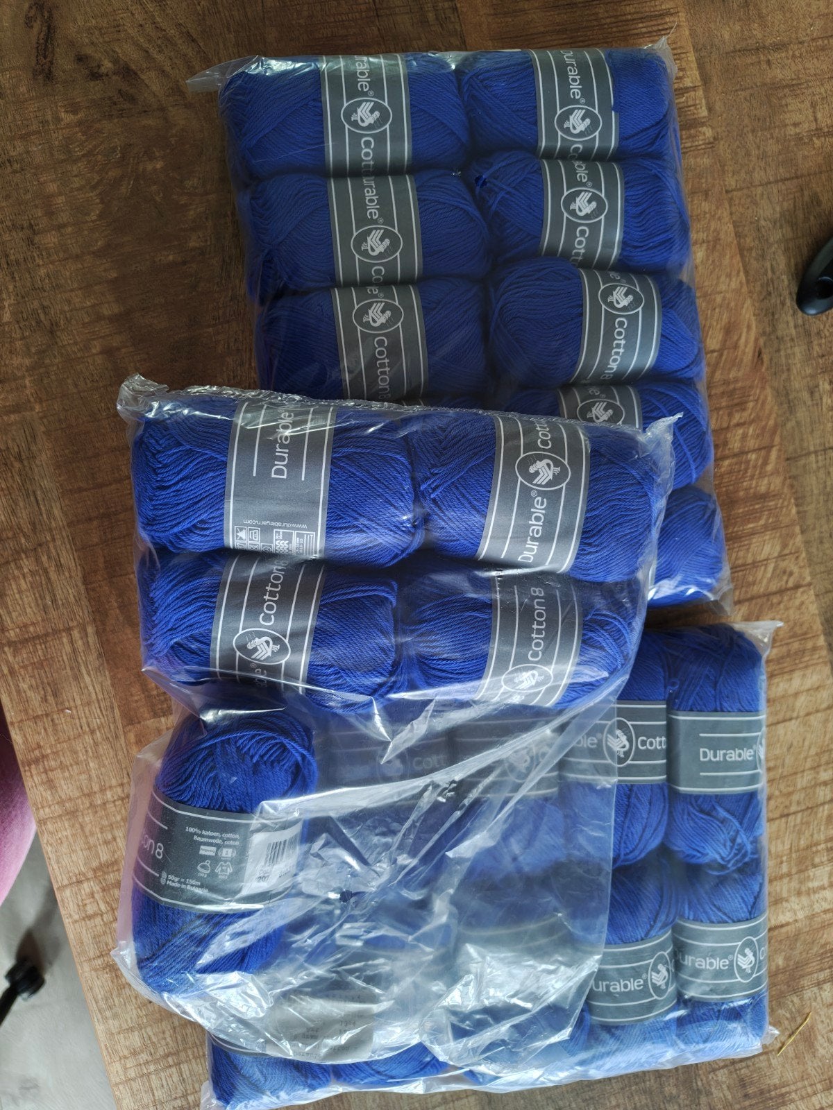 Durable Cotton 8 Garen - Koningsblauw (Nieuw), Hobby en Vrije tijd, Ophalen of Verzenden, Nieuw, Breien of Haken, Wol of Garen