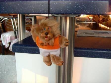 oranje holland leeuwtje met plakdop 11 cm, Ophalen of Verzenden, Nieuw