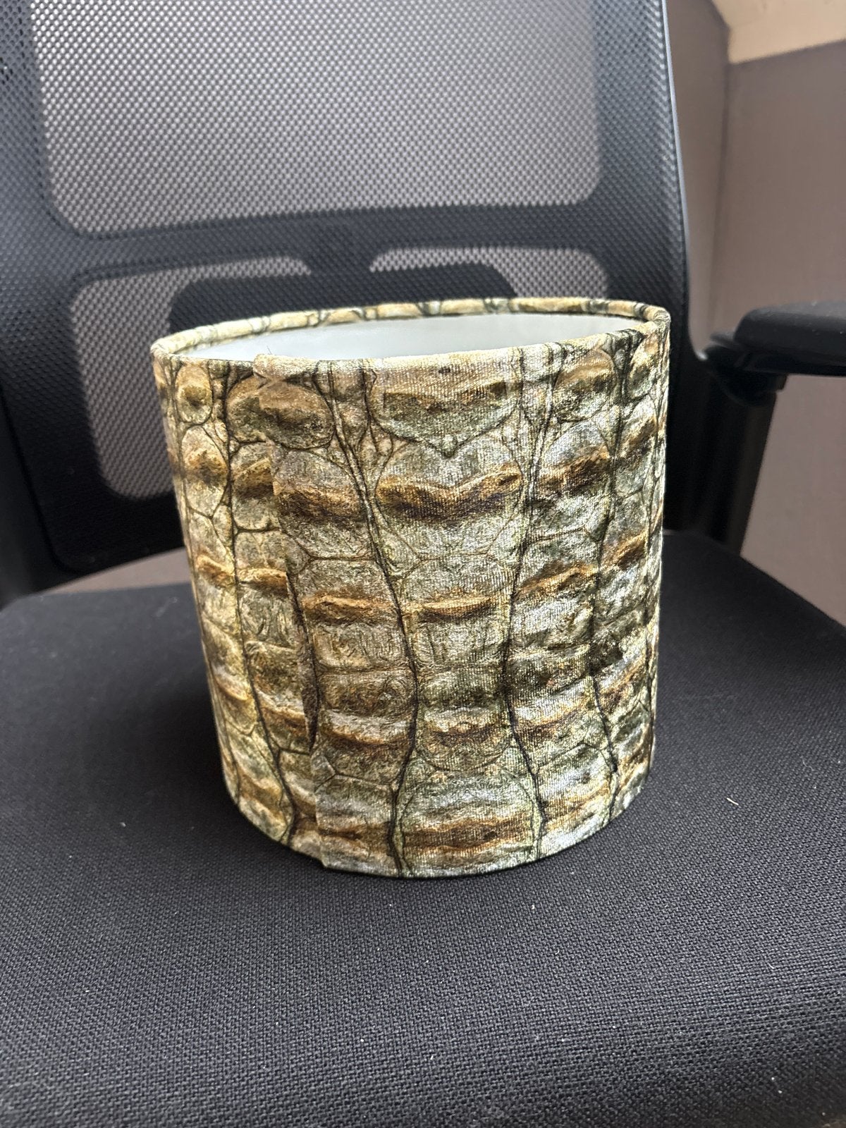 Lampenkap met krokodillenprint, Huis en Inrichting, Rond, Ophalen of Verzenden, Zo goed als nieuw, Textiel