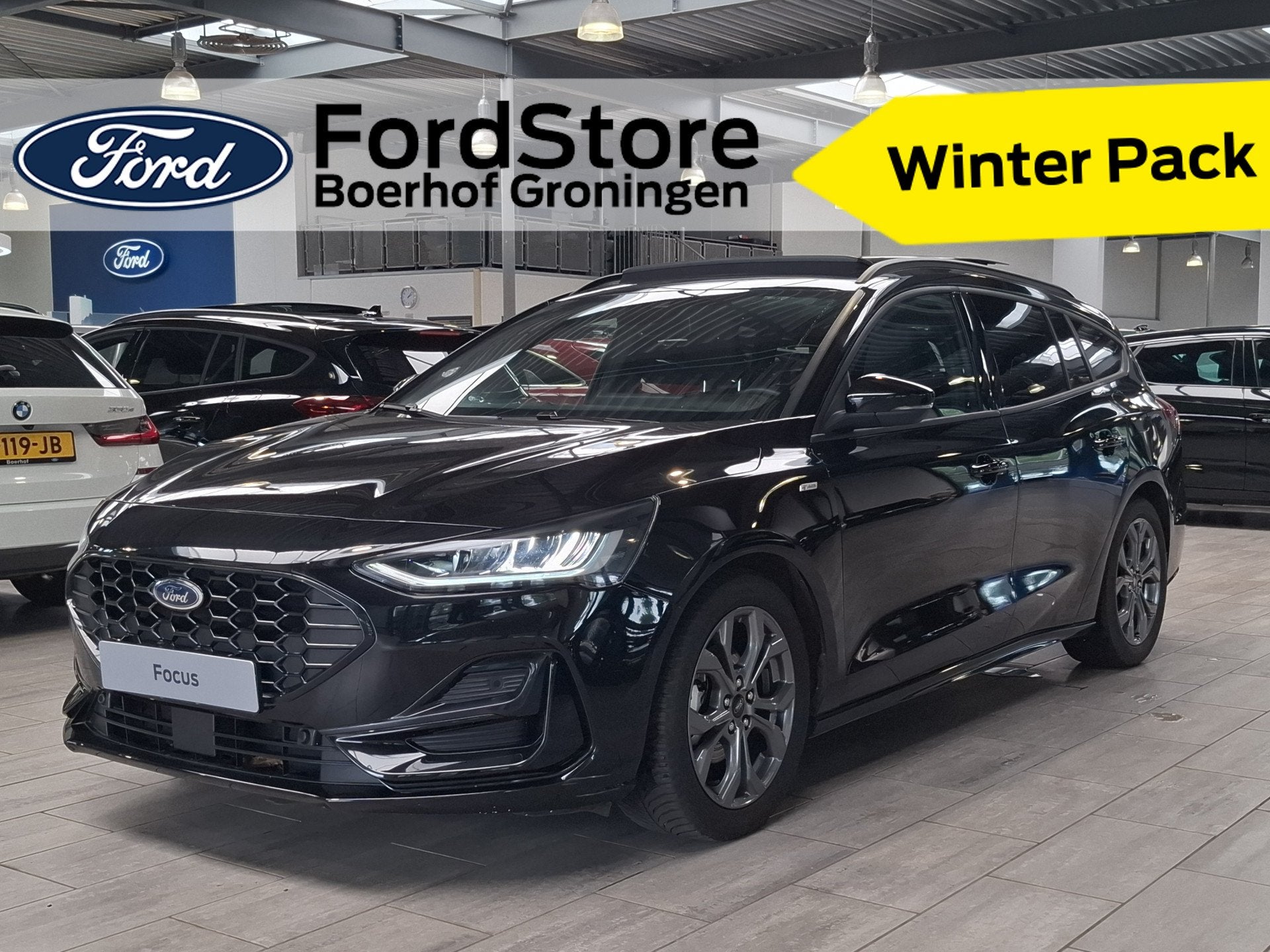 Ford FOCUS Wagon EcoBoost Hybrid 155 pk ST-Line | Pano | Win, Auto's, Ford, 12 maanden, Stof, Gebruikt, 155 pk