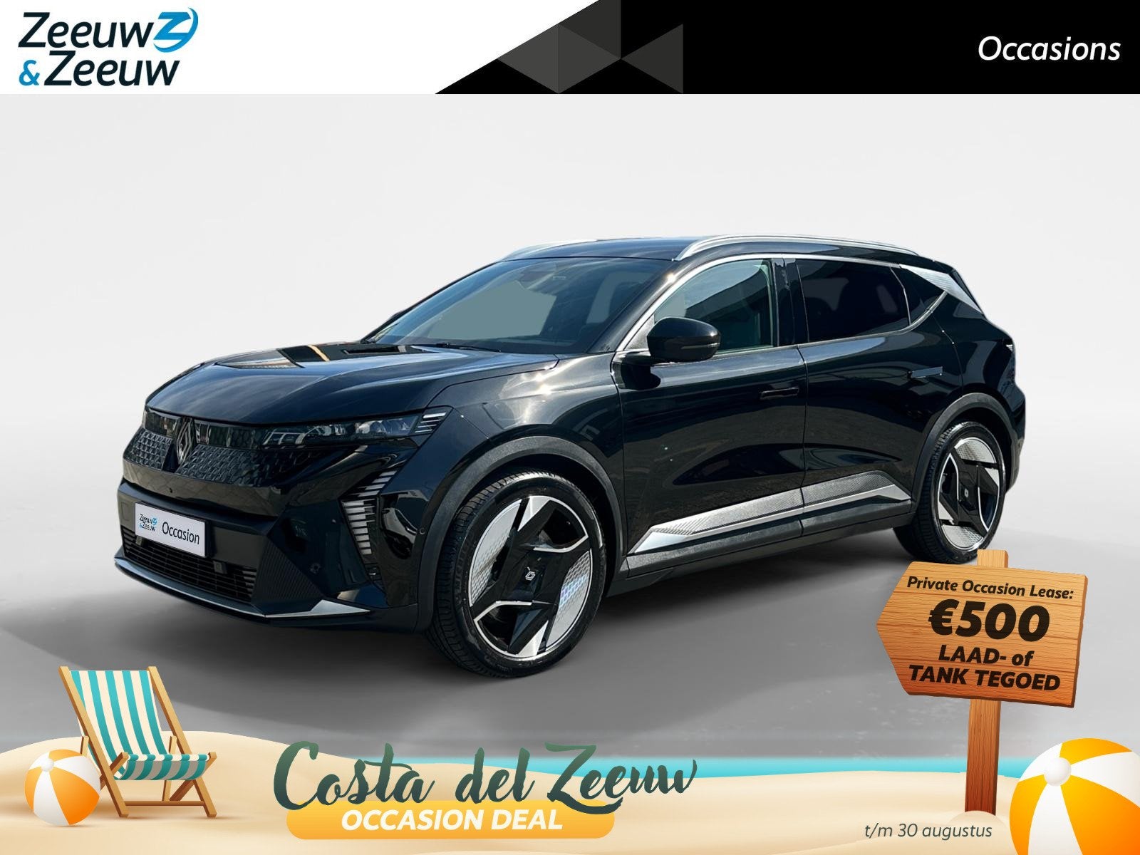 Renault Scenic E-Tech EV87 long range iconic | Dode Hoek Det, Auto's, 12 maanden, Gebruikt, Zwart, 625 km