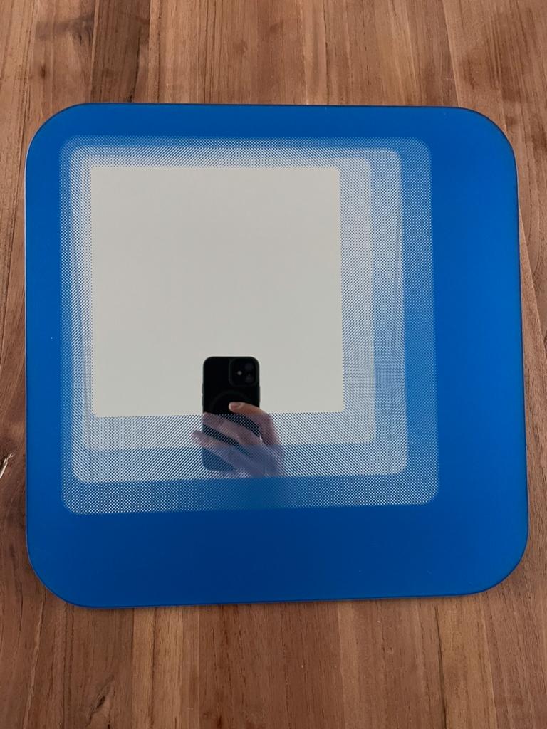 Design Spiegel Hylkje Ikea blauw, Huis en Inrichting, Woonaccessoires | Spiegels, Minder dan 50 cm, Vierkant, Ophalen of Verzenden