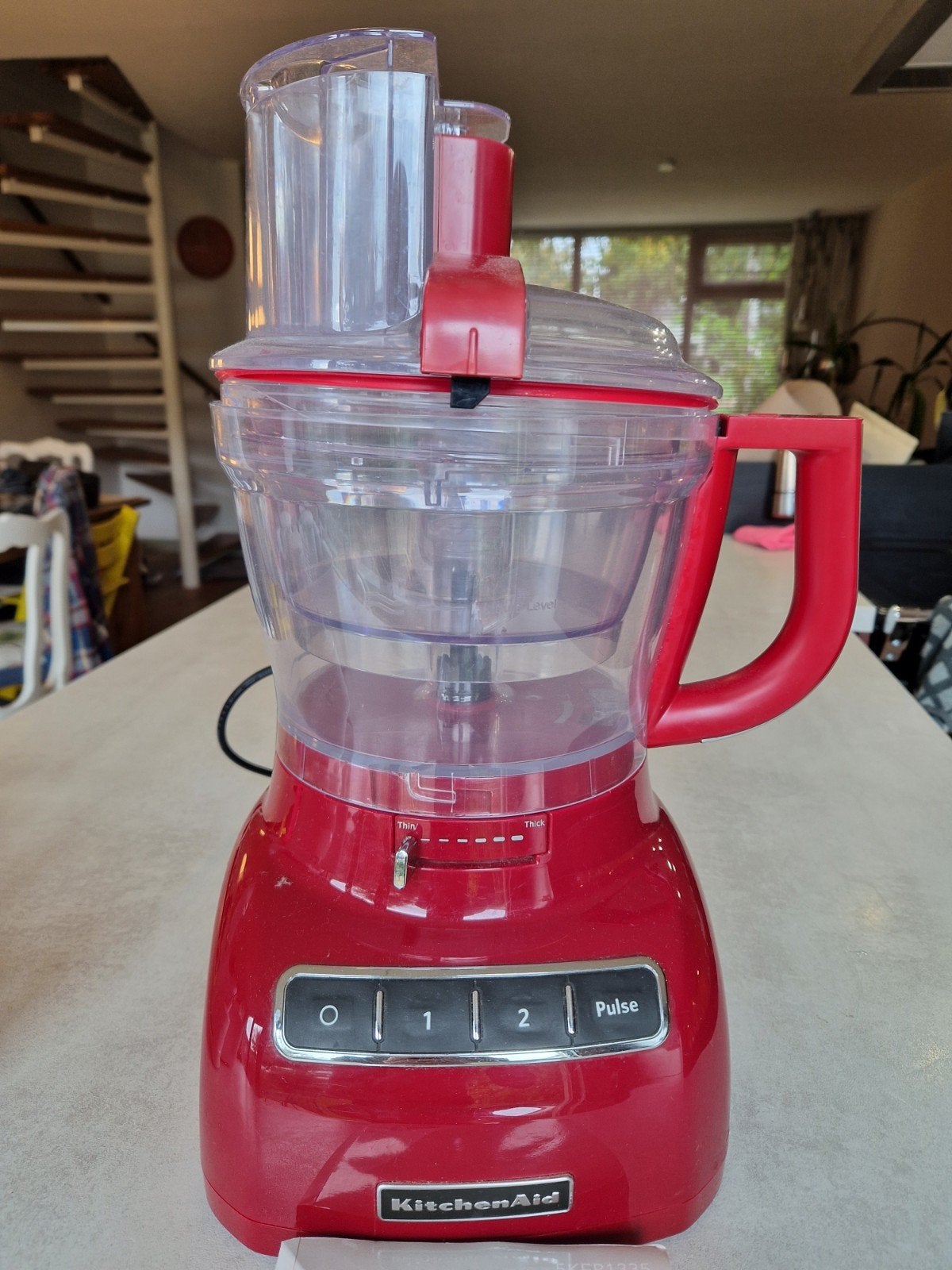 KitchenAid Foodprocessor 5KFP1335/5KFP1325 - Rood, Gebruikt, 3 snelheden of meer, Ophalen of Verzenden, 2 tot 3 liter