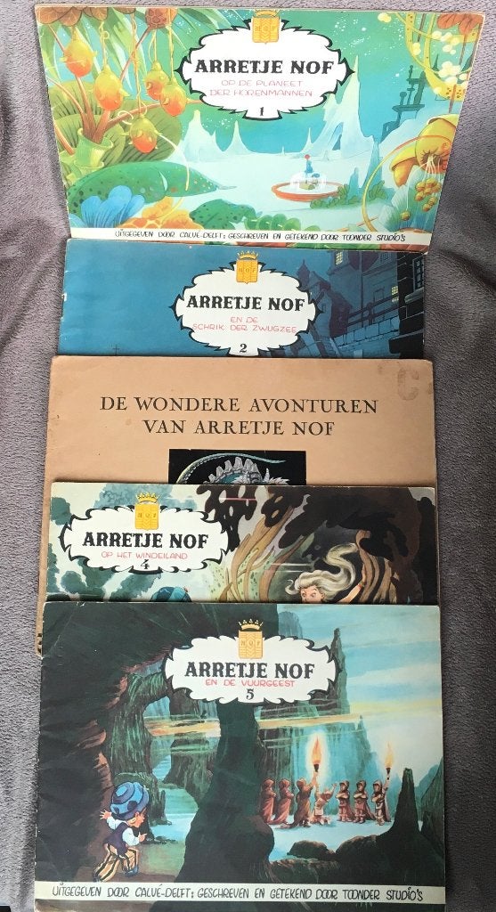 Arretje Nof, 5 delen, Ophalen of Verzenden, Zo goed als nieuw, Marten Toonder studios, Meerdere stripboeken