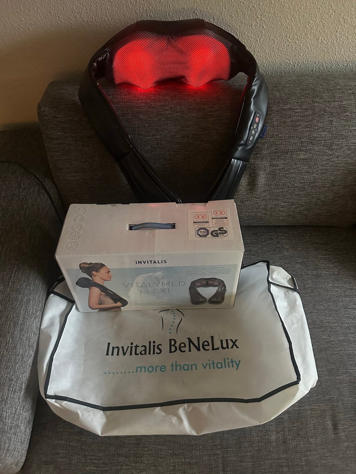 Vitalymed Flexi Shiatsu massageapparaat met infrarood, Sport en Fitness, Massageproducten, Ophalen of Verzenden, Zo goed als nieuw
