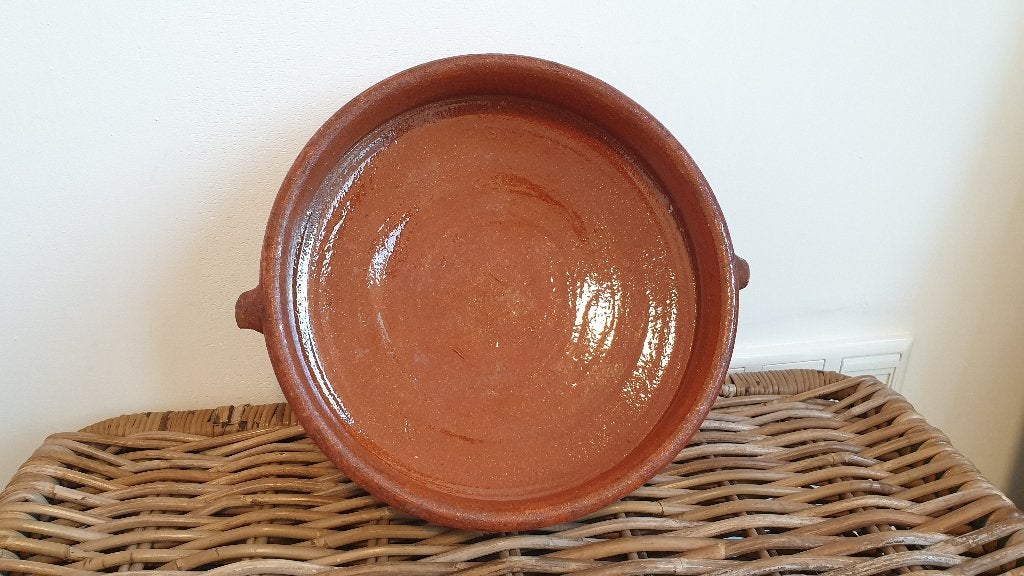 Antieke Geglazuurde Terracotta Schaal, Ophalen of Verzenden