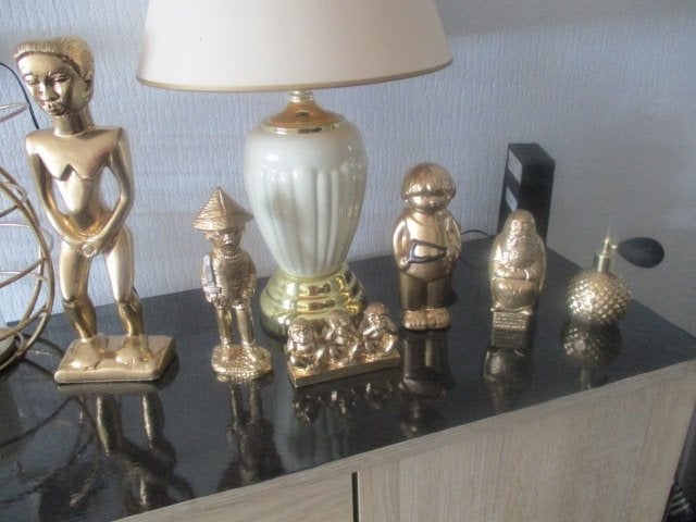woon acc, Ophalen, 25 cm, Goud, Natuurlijk materiaal