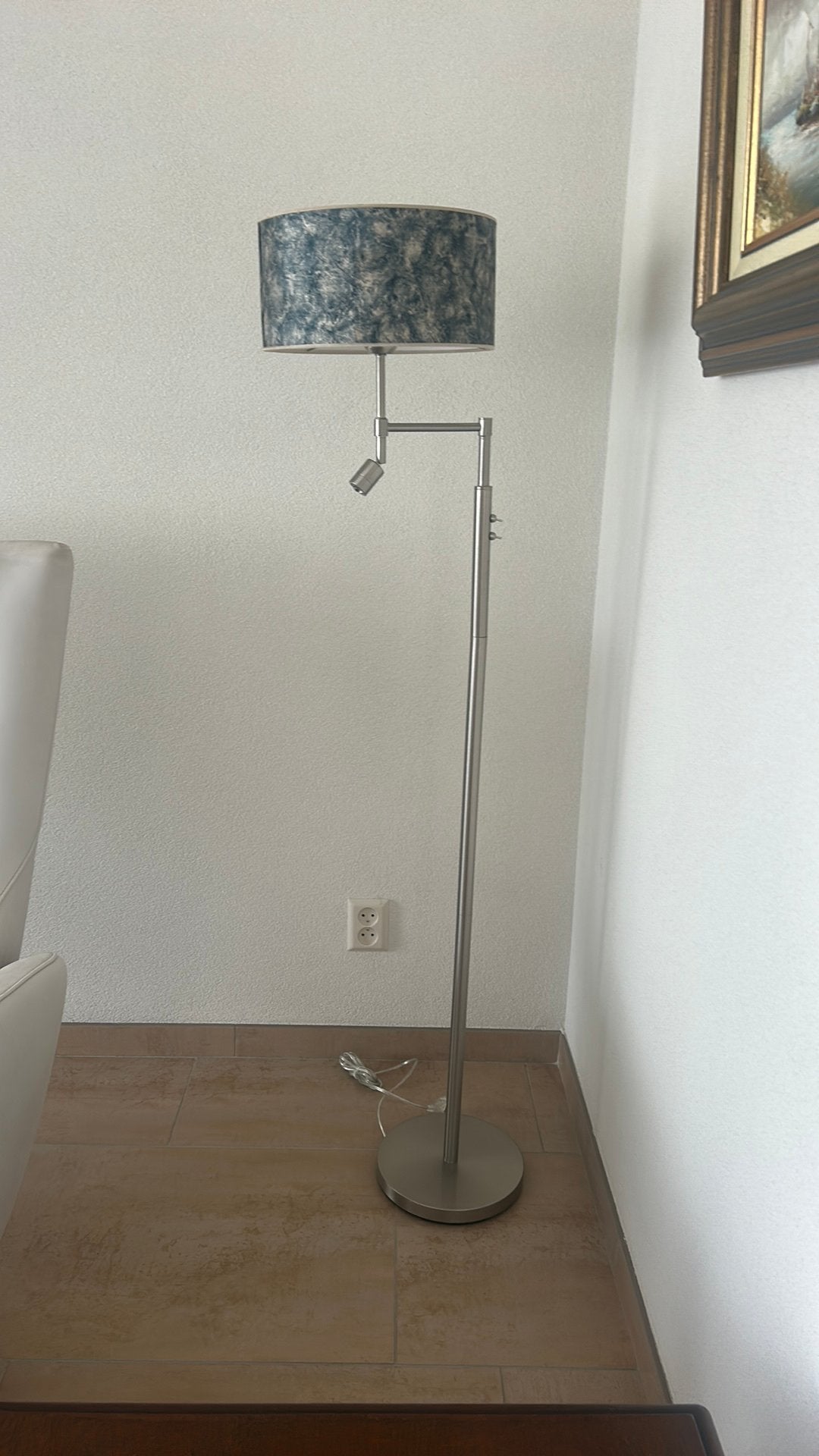 Schemerlamp staand met 2 soorten licht, Huis en Inrichting, Ophalen, Zo goed als nieuw, Metaal, 150 tot 200 cm