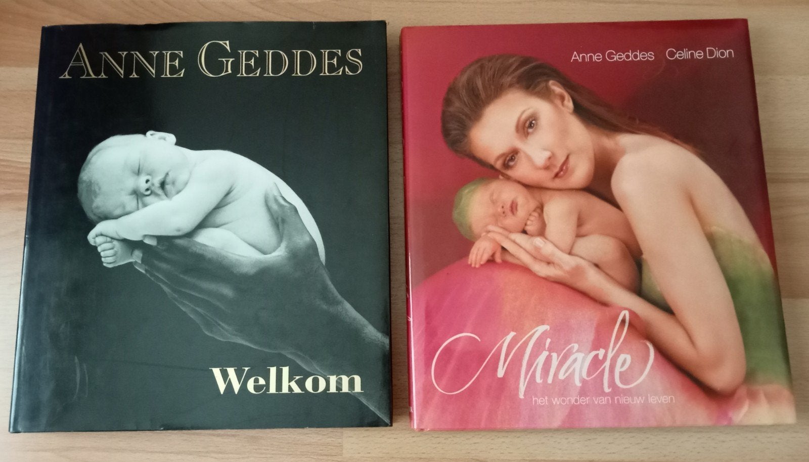 Anne Geddes Boeken: Welkom & Miracle met cd/dvd Celine Dion, Ophalen of Verzenden, Zwangerschap en Bevalling, Anne Geddes