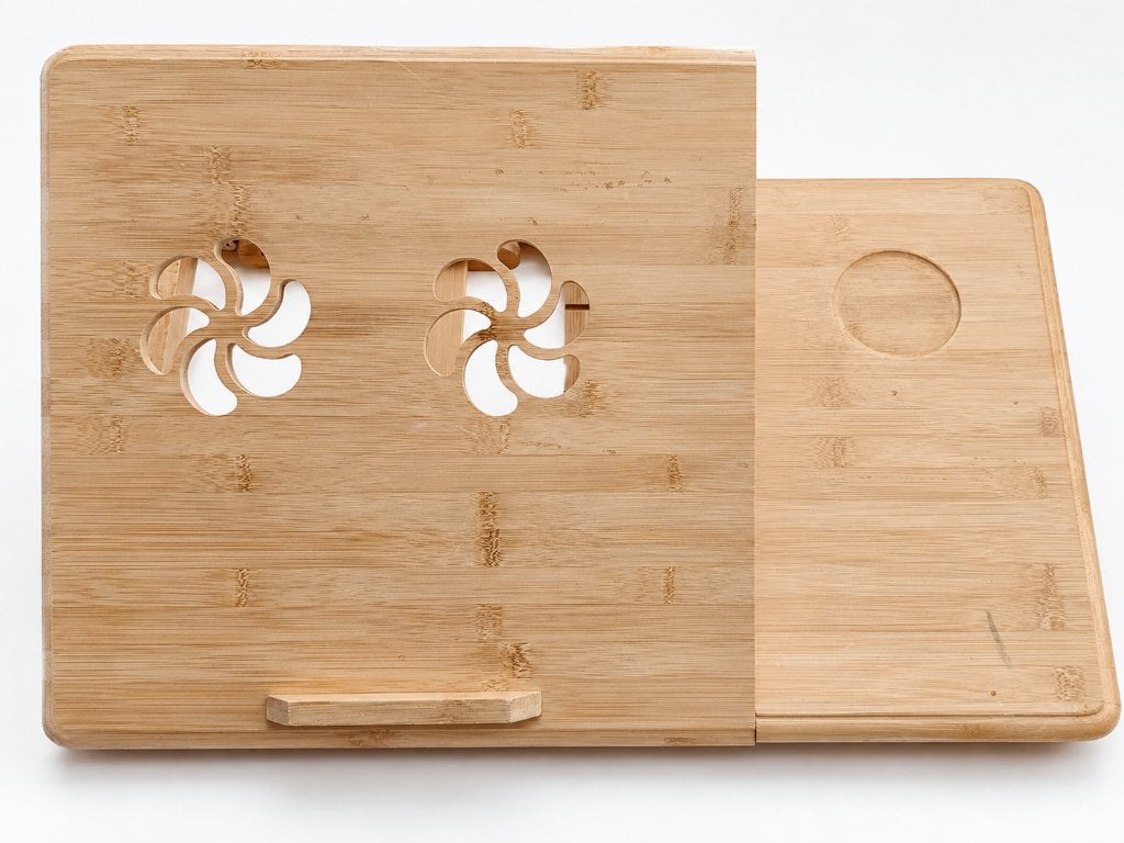 Adjustable Folding Bamboo Laptop Bed Table, Ophalen of Verzenden, Nieuw
