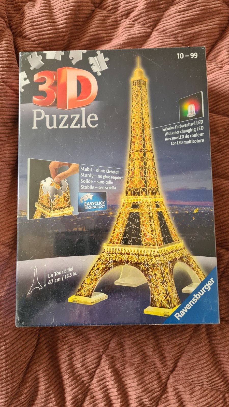 puzzel ravensburger 3d met verlichting, Ophalen of Verzenden, Minder dan 500 stukjes, Rubik's of 3D-puzzel