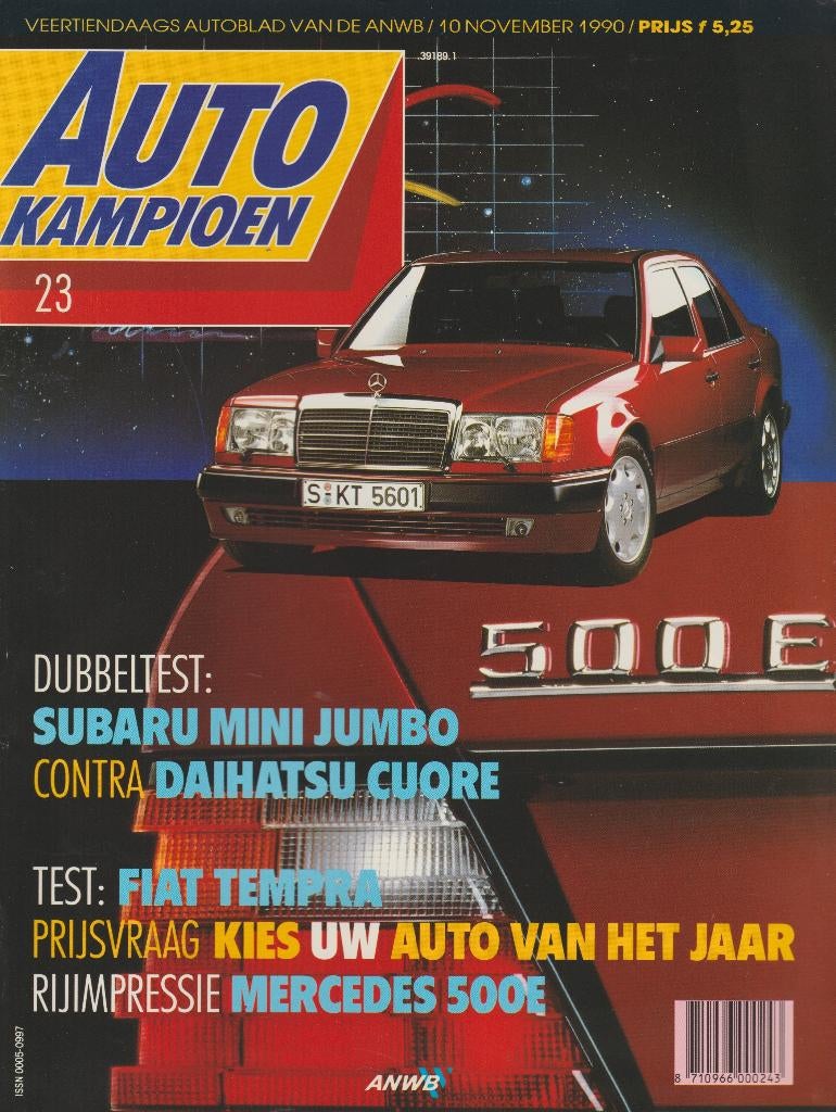 Mercedes W124 500E in Autokampioen 1990, Boeken, Auto's | Folders en Tijdschriften, Gelezen, Autokampioen, Mercedes, Ophalen of Verzenden