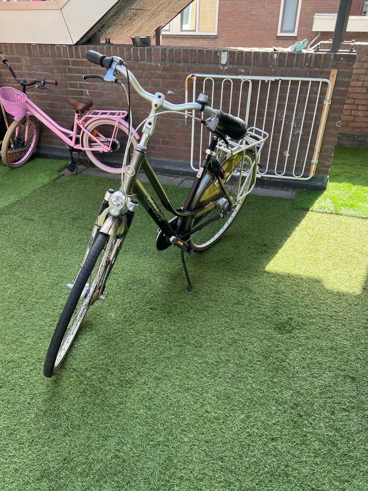 Giant damesfiets met versnellingen en bagagedrager, Gebruikt, Velgrem, Versnellingen, 50 tot 53 cm