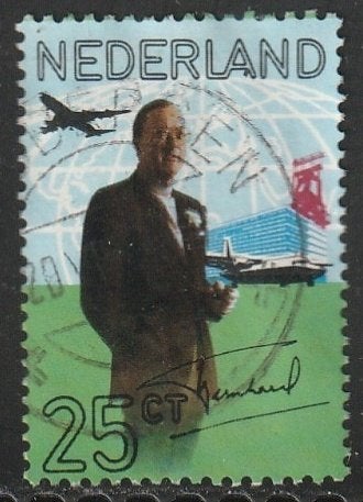 Nederland 1971 994 Prins Bernhard, Gest Bergen, Ophalen of Verzenden, Na 1940, Gestempeld