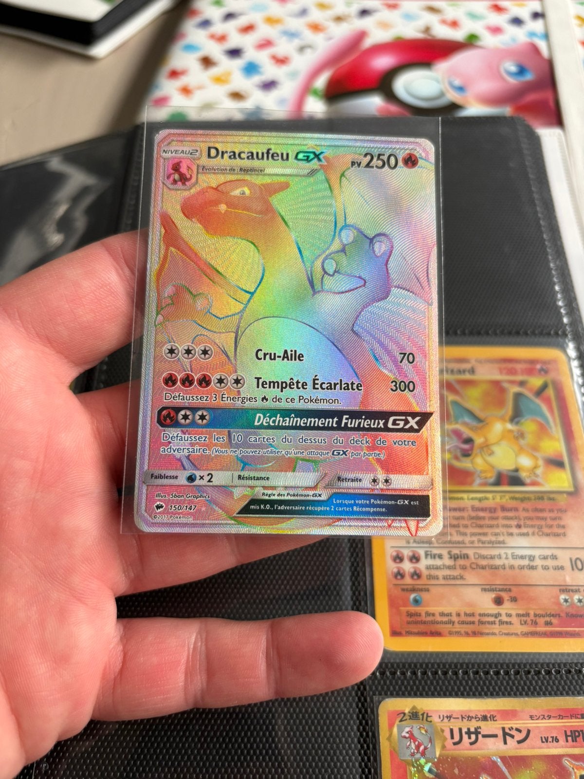 Charizard rainbow gx rainbow, Ophalen, Zo goed als nieuw, Meerdere kaarten, Foil