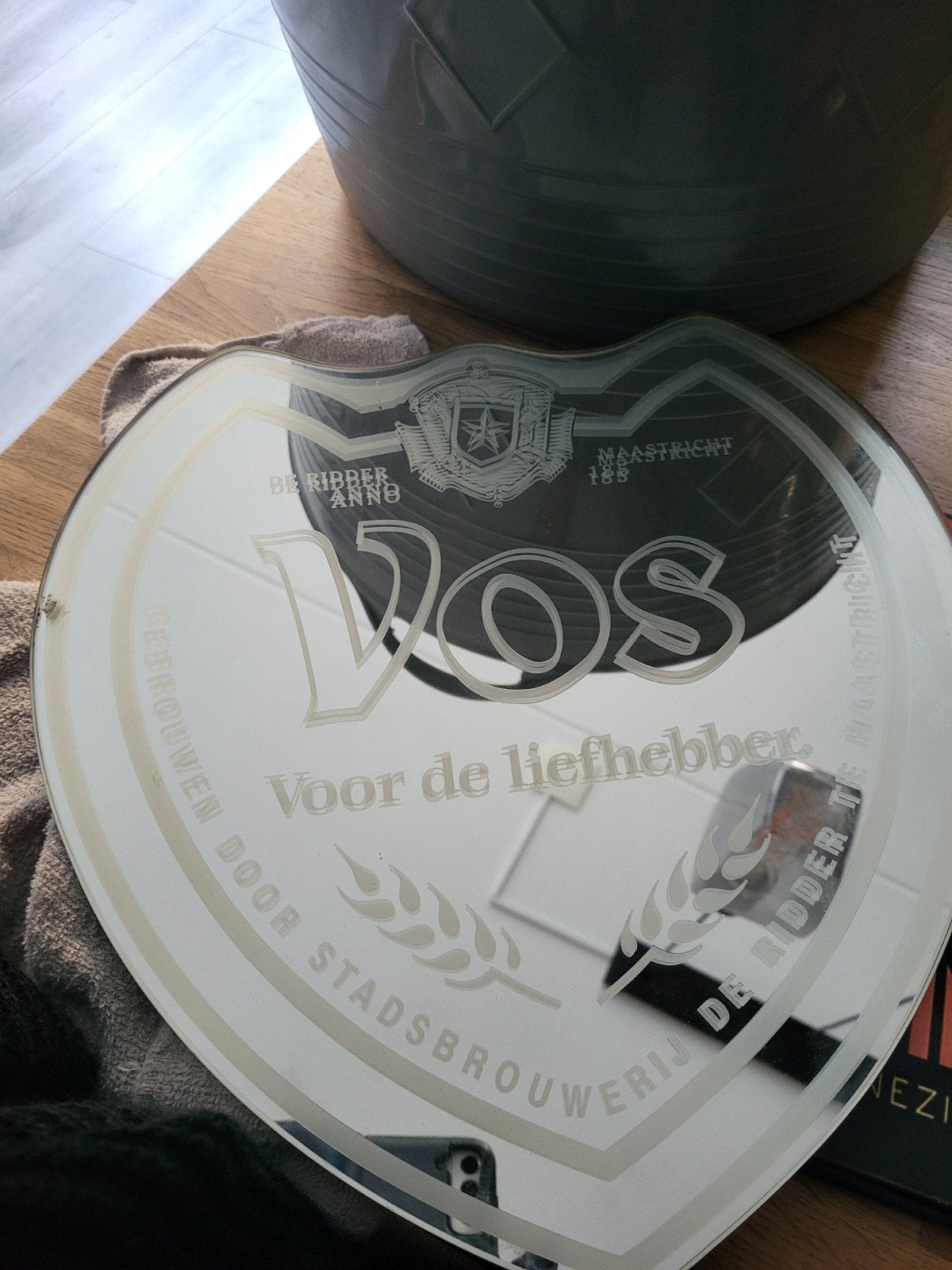TE KOOP GLAS WANDDECORATIE RECLAMEBORD, Ophalen of Verzenden, Zo goed als nieuw