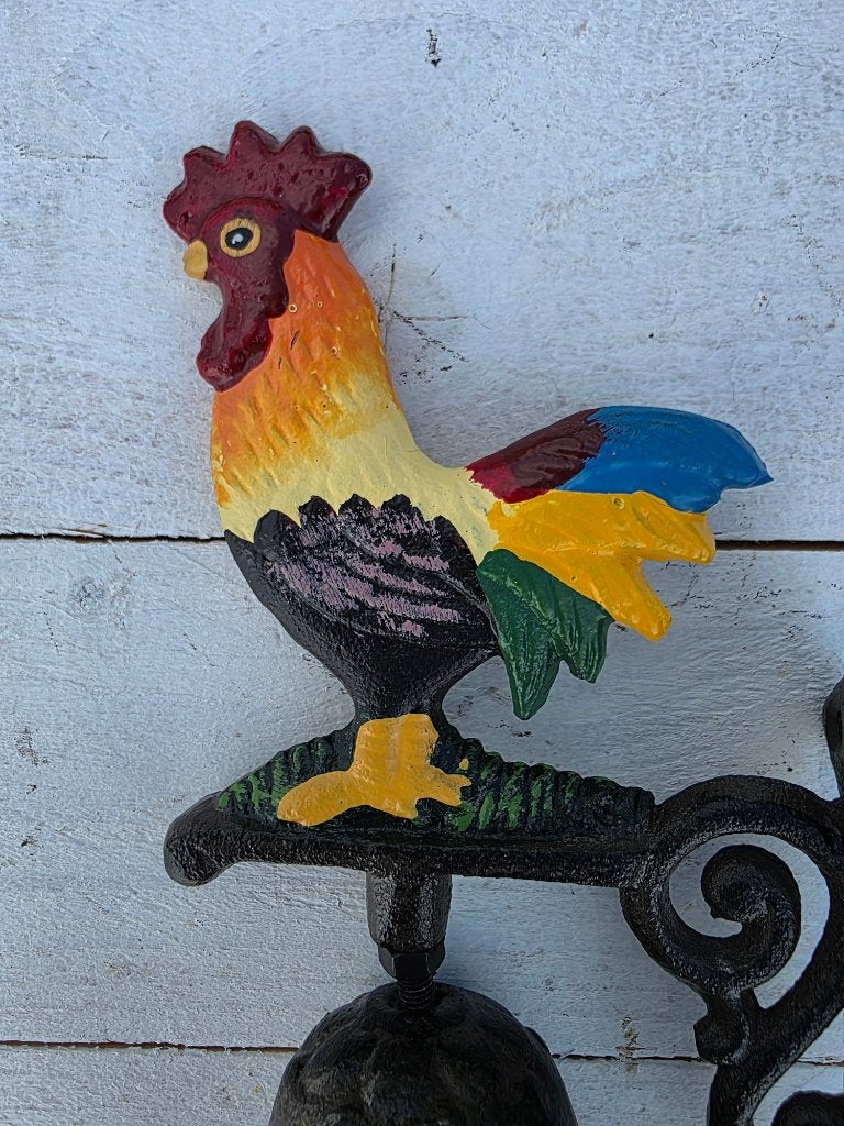 DEURBEL HAAN / GIETIJZER, Tuin en Terras, Tuinwanddecoratie, Huis en tuin decoratie Marie, Nieuw, Info@huisentuindecoratiemarie.nl
