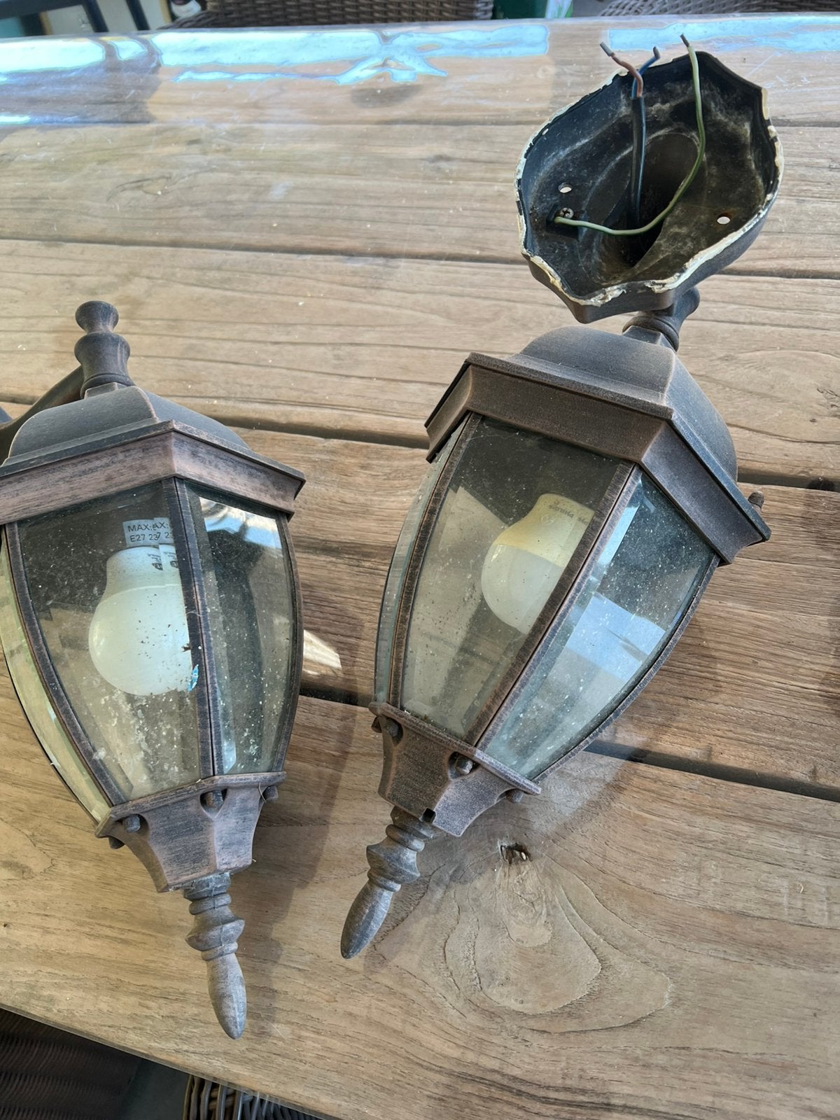 Buiten lampen 4 stuks, Minder dan 50 watt, Wandlamp, Ophalen of Verzenden, Netvoeding