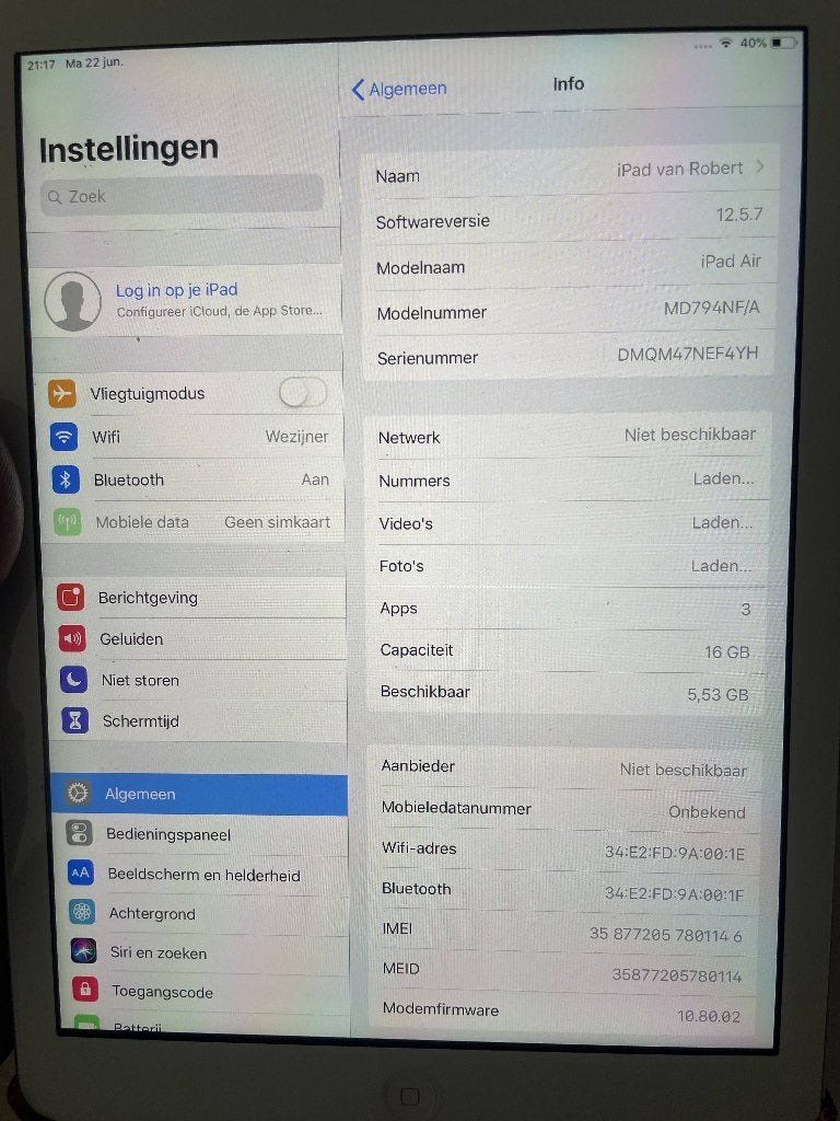 iPad te koop, Computers en Software, Apple iPads, Gebruikt, Apple iPad, 12 inch, 32 GB, Ophalen