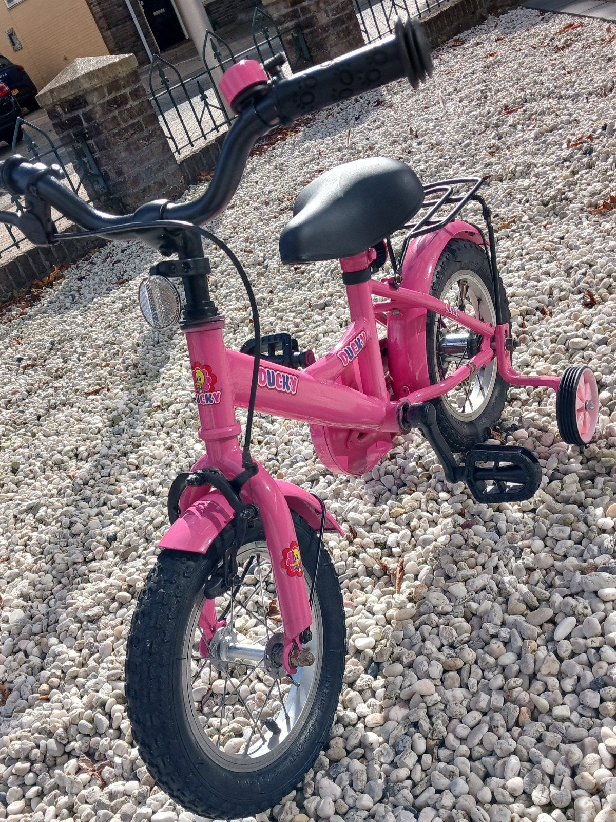 meisjesfiets 12.5 inch met zijwieltjes, Ophalen of Verzenden, Gebruikt, Minder dan 16 inch, Zijwieltjes
