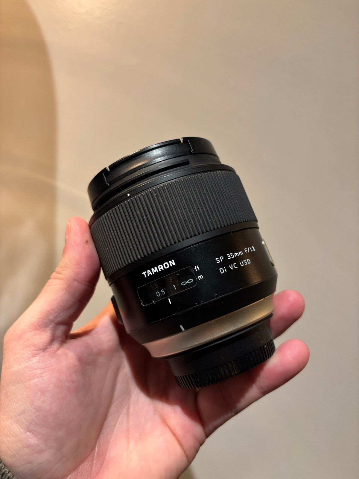 Tamron SP 35mm F/1.8 Di VC USD Nikon objectief, Ophalen, Autofocus, Zo goed als nieuw, Tamron