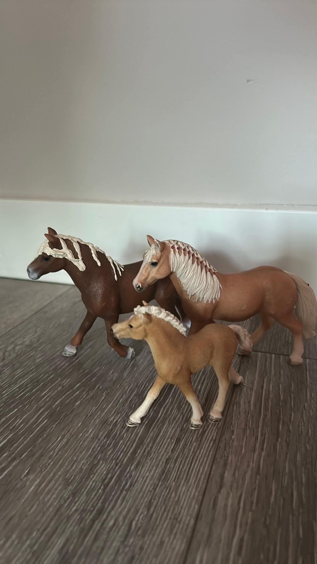 Schleich merrie, hengst, veulen, Verzamelen, Dierenverzamelingen, Ophalen of Verzenden, Zo goed als nieuw, Paard, Beeldje of Figuurtje