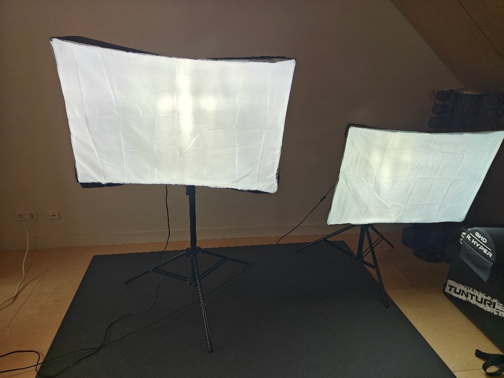 Complete softbox verlichtingsset 60x90 cm, Audio, Tv en Foto, Fotografie | Fotostudio en Toebehoren, Ophalen, Zo goed als nieuw