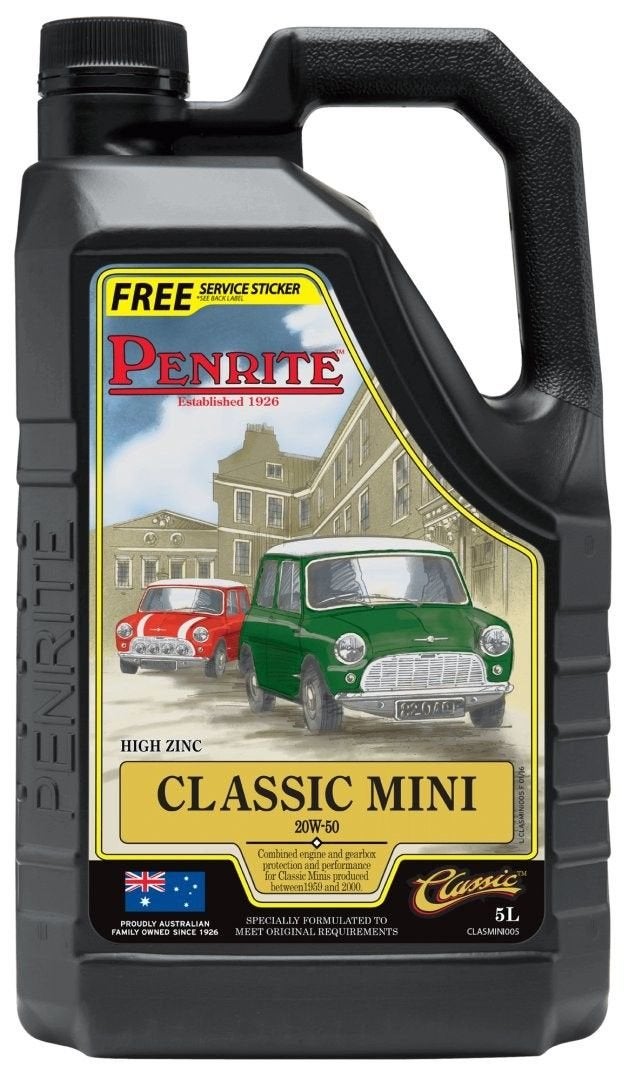 Motorolie 20W/50 voor de Classic Mini, 5 liter met hoog zink, Ophalen of Verzenden, -, -, -