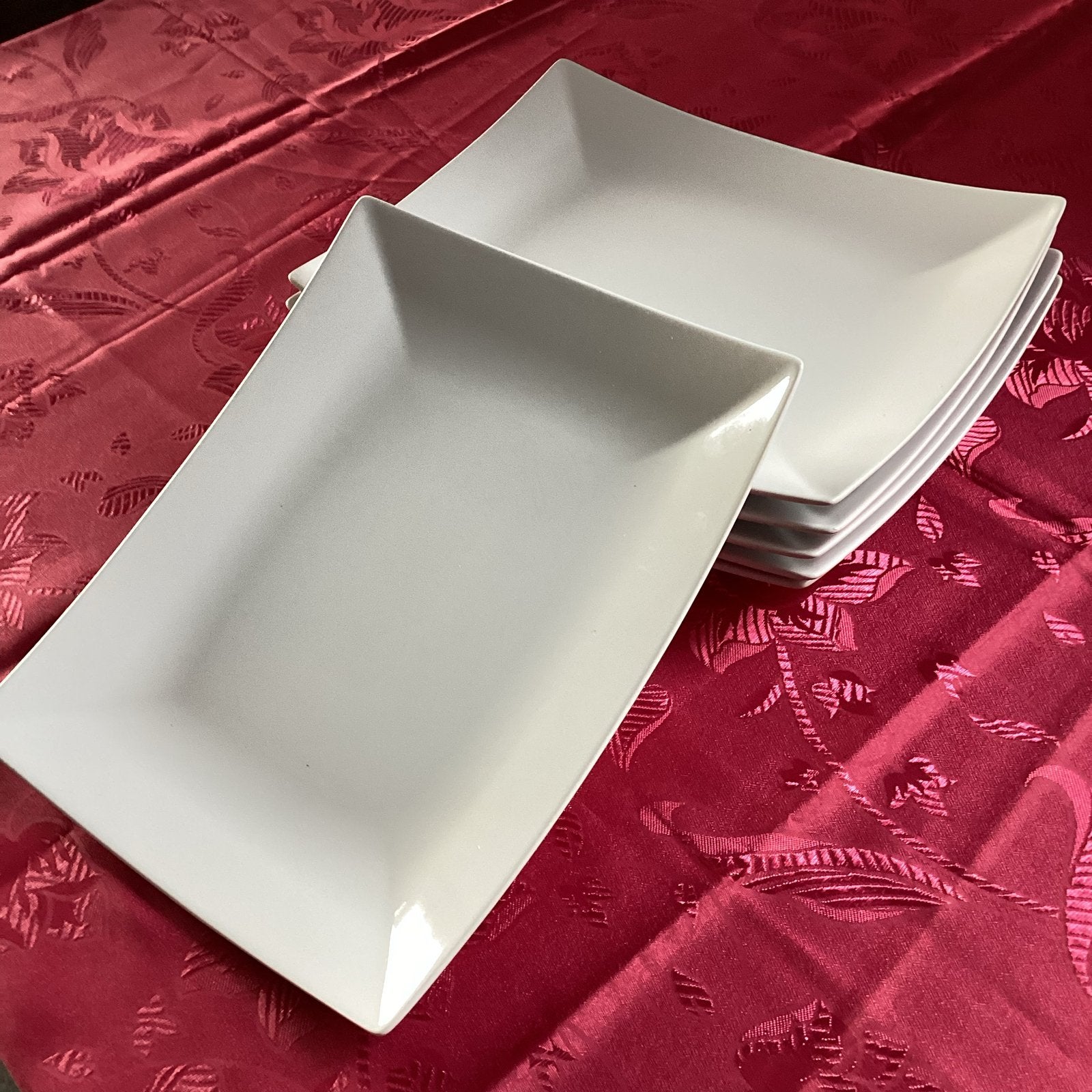 Set van 6 Nieuwe Rechthoekige Witte Borden - IKEA, Ophalen, Keramiek, Nieuw, IKEA