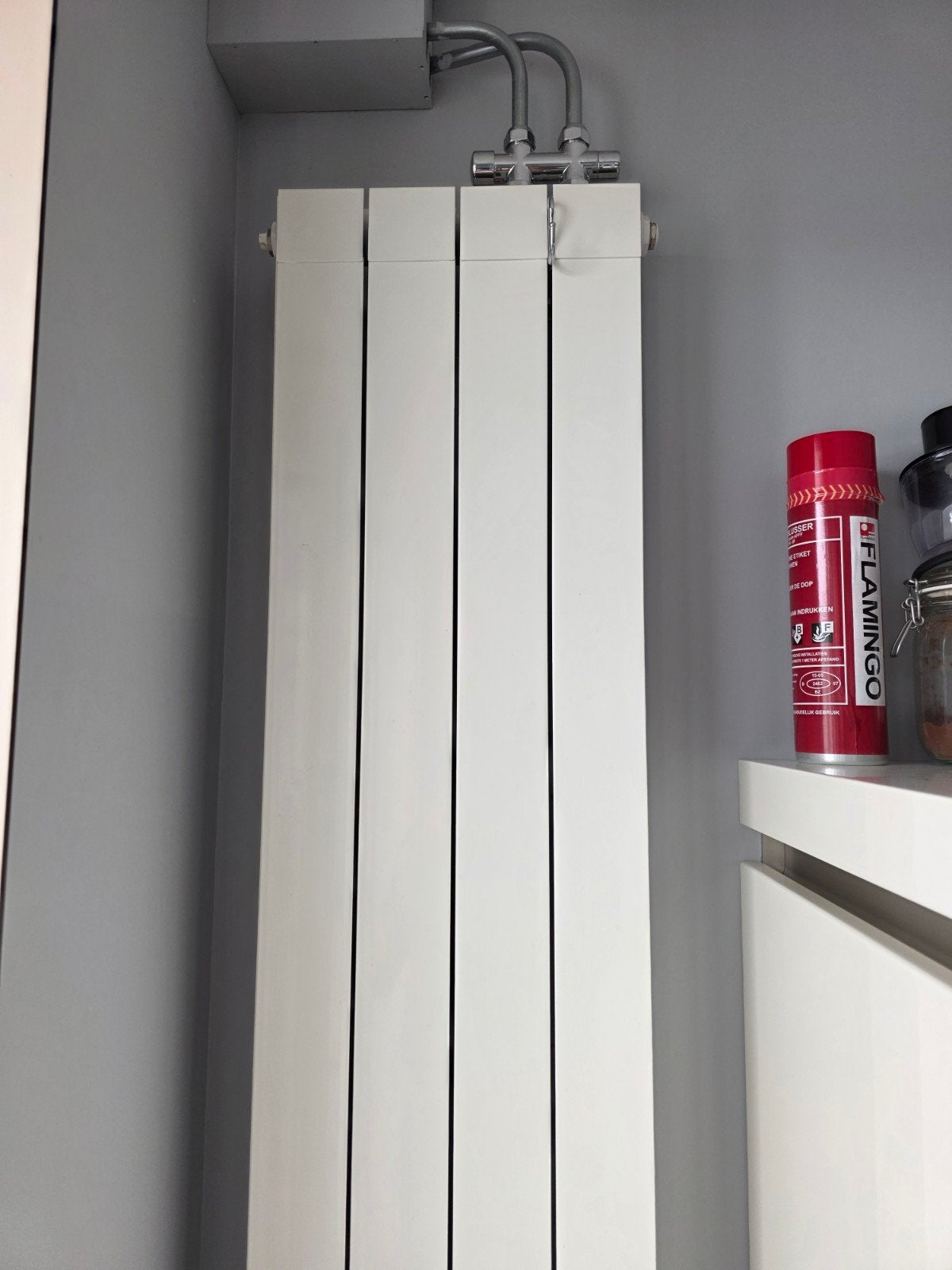 Design radiator met kraan., Ophalen, Radiator, Zo goed als nieuw, 60 tot 150 cm