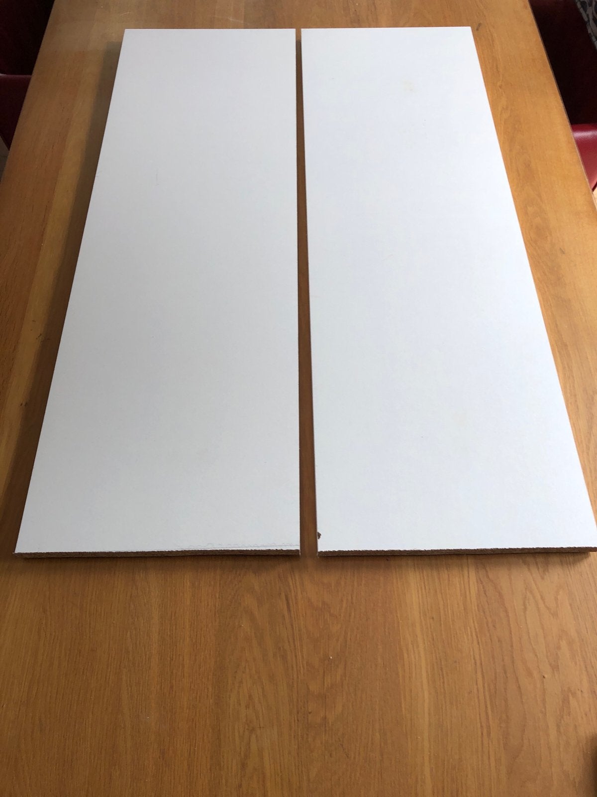 Witte spaanplaat planken - 2 stuks, Doe-het-zelf en Verbouw, Hout en Planken, Ophalen, Gebruikt, 25 tot 50 mm, Plank