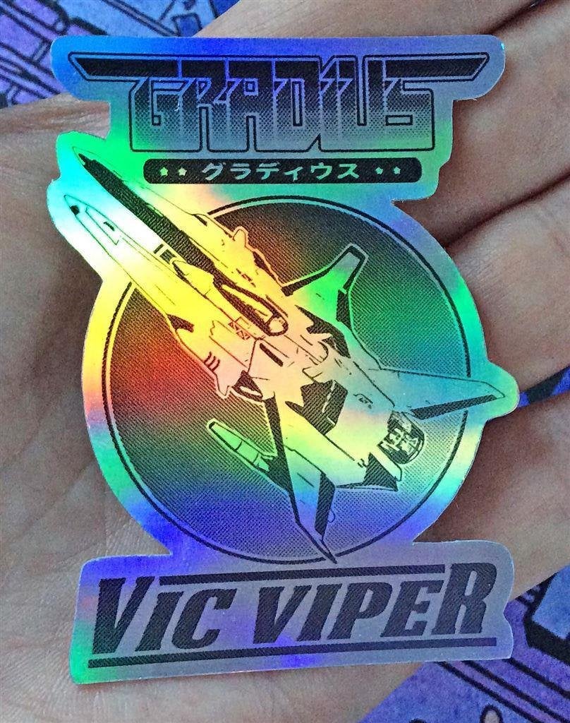 GRADIUS Nemesis Konami Holo Bartop Vinyl Sticker, Verzenden, Nieuw, Bedrijf of Vereniging