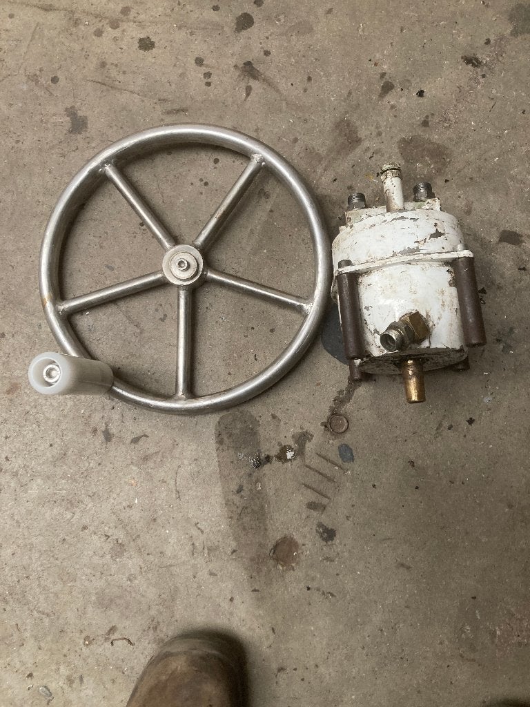 Vetus Stuurpomp met RVS stuurwiel, Ophalen of Verzenden, Gebruikt, Motor en Techniek, Zeilboot of Motorboot