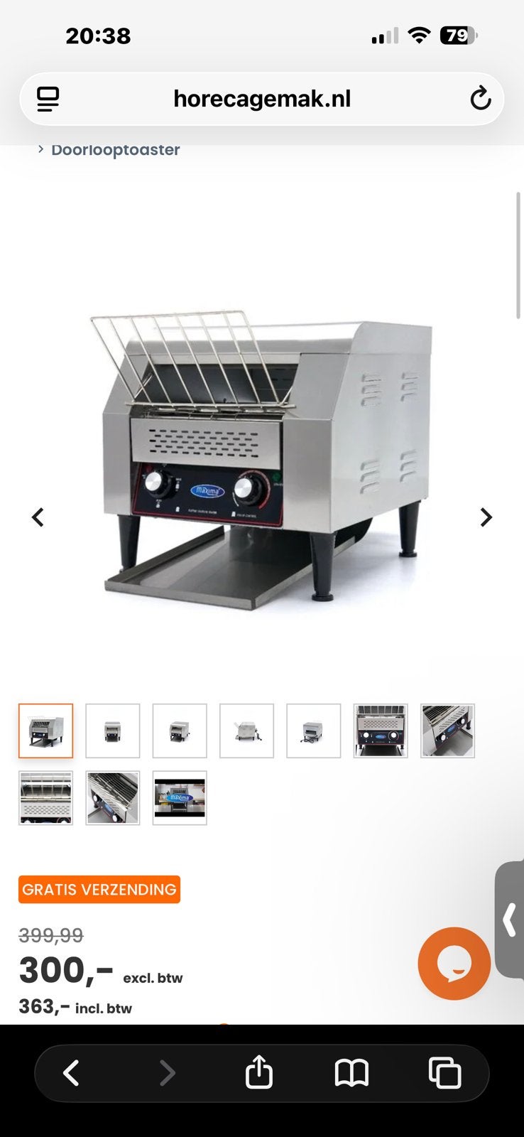 Doorloop broodrooster bun toaster oven, Ophalen, Gebruikt