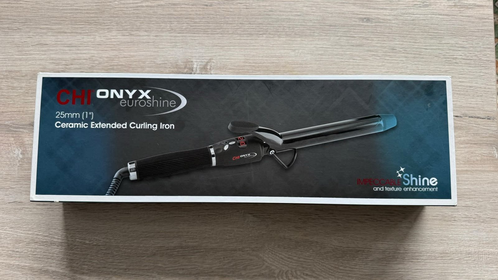 CHI Onyx Euroshine Ceramic Extended Curling Iron, Ophalen of Verzenden, Zo goed als nieuw, Haarverzorging