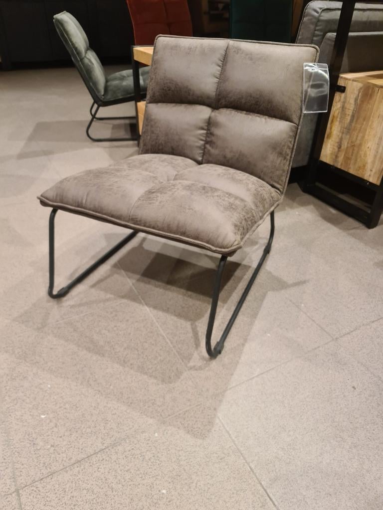 Nieuwe Eleonora fauteuil Ruby leer microvezel antraciet €99, Ophalen, Industrieel landelijk barok brocante koloniaal boheems vintage