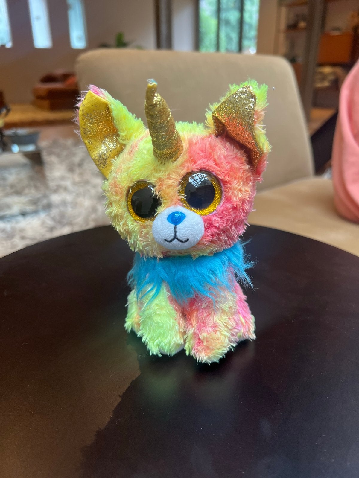 TY Knuffeltje Regenboog Eenhoorn - Zo goed als nieuw, Eenhoorn, Ophalen of Verzenden, Meerkleurig, Ty