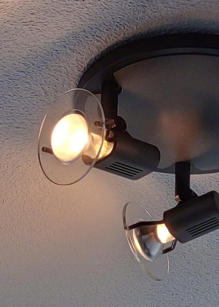 HappyLight 2-disk-spot en 3-disk-spot incl 5 reflectorlampen, Ophalen of Verzenden, Zo goed als nieuw